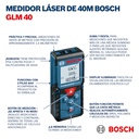 Medidor de Distancia Laser Bosch GLM 40 