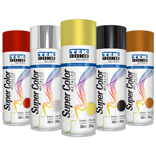 Pintura en Aerosol Metalizada Tek Bond x 350ml/250grs Color Azul @