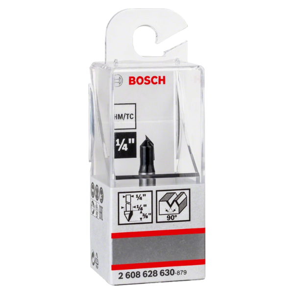 Fresa Bosch  Rotular y Ranurar en V 1/4&quot;