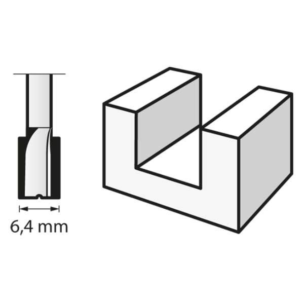 Fresa Dremel  Recta 1/4"