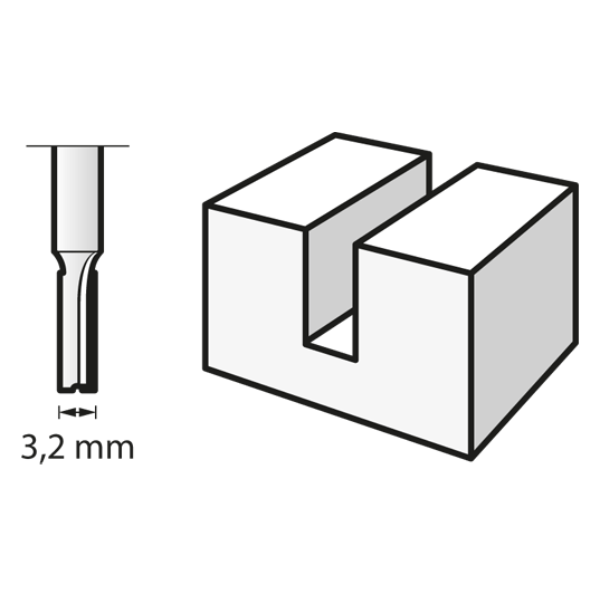 Fresa Dremel  Recta 1/8"