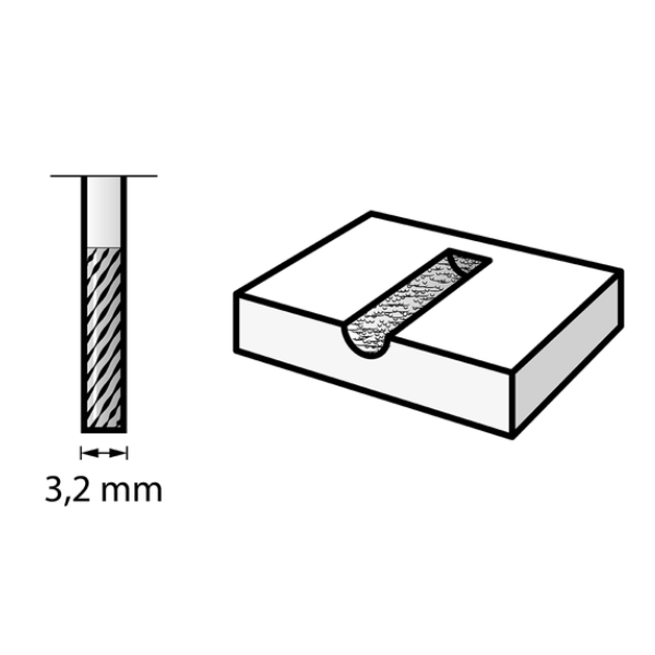 Fresa Dremel  Recta Carburo De Tungsteno 1/8"
