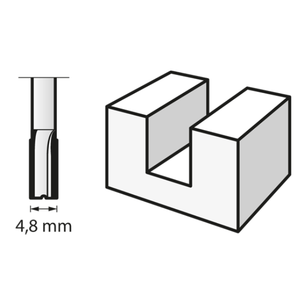 Fresa Recta Dremel 652  3/16" 