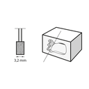 Piedra Dremel   Cilíndrica Carburo Silicio 1/8"