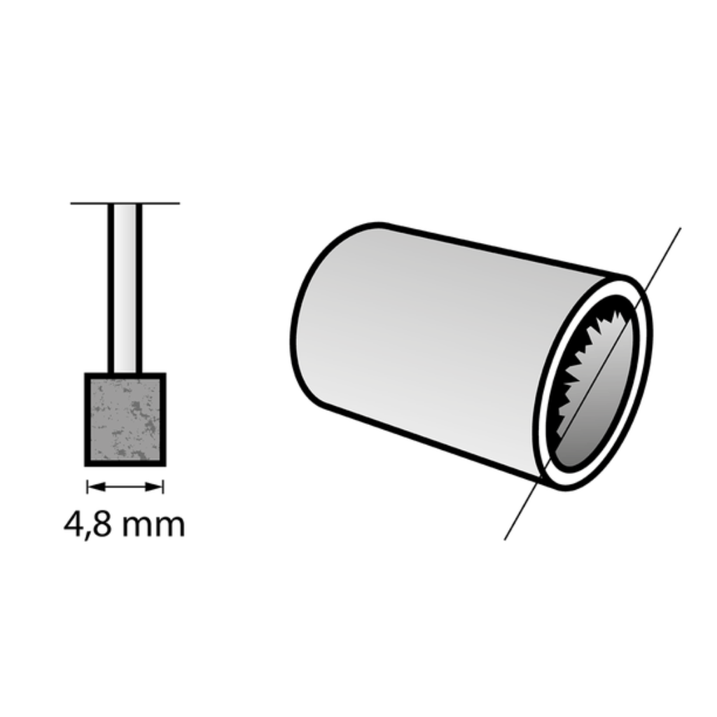Piedra Dremel  Cilíndrica Óxido Aluminio 3/16"