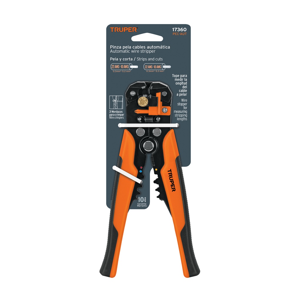 Pinza Alicate Pela Cable Ajustable Truper