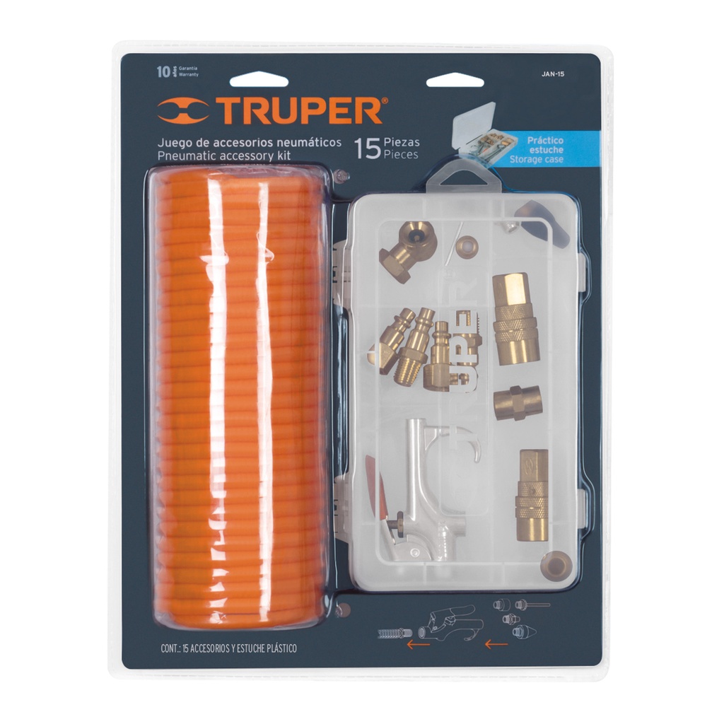 Juego de 15 piezas para compresor de aire Truper