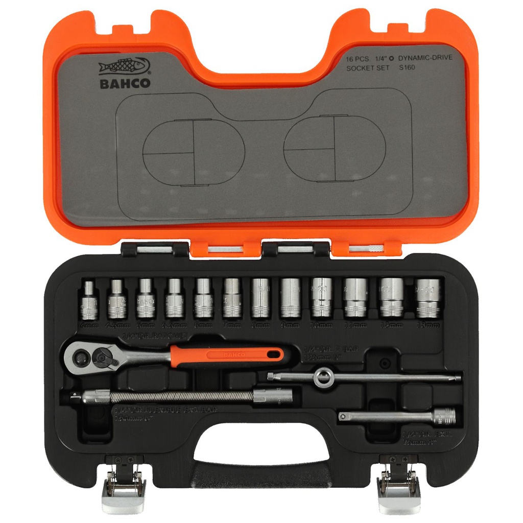 Juego Bahco  Bocallaves Y Accs 1/4" - 16pzas