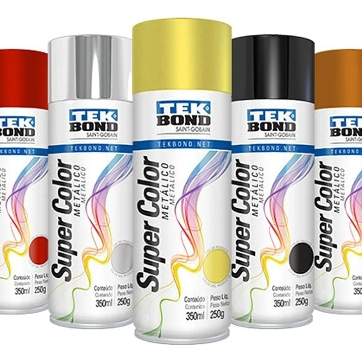 Pintura en Aerosol Alta Temperatura  Tek Bond x 200ml/140grs Color Negro Brillante 