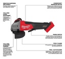 Amoladora Angular a Bateria Milwaukee M18 Fuel sin Cargador ni Bateria