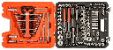 Juego de Bocallaves Bahco de 1/4", 3/8" y 1/2", con Llaves Combinadas y Puntas de Destornillador 138 piezas
