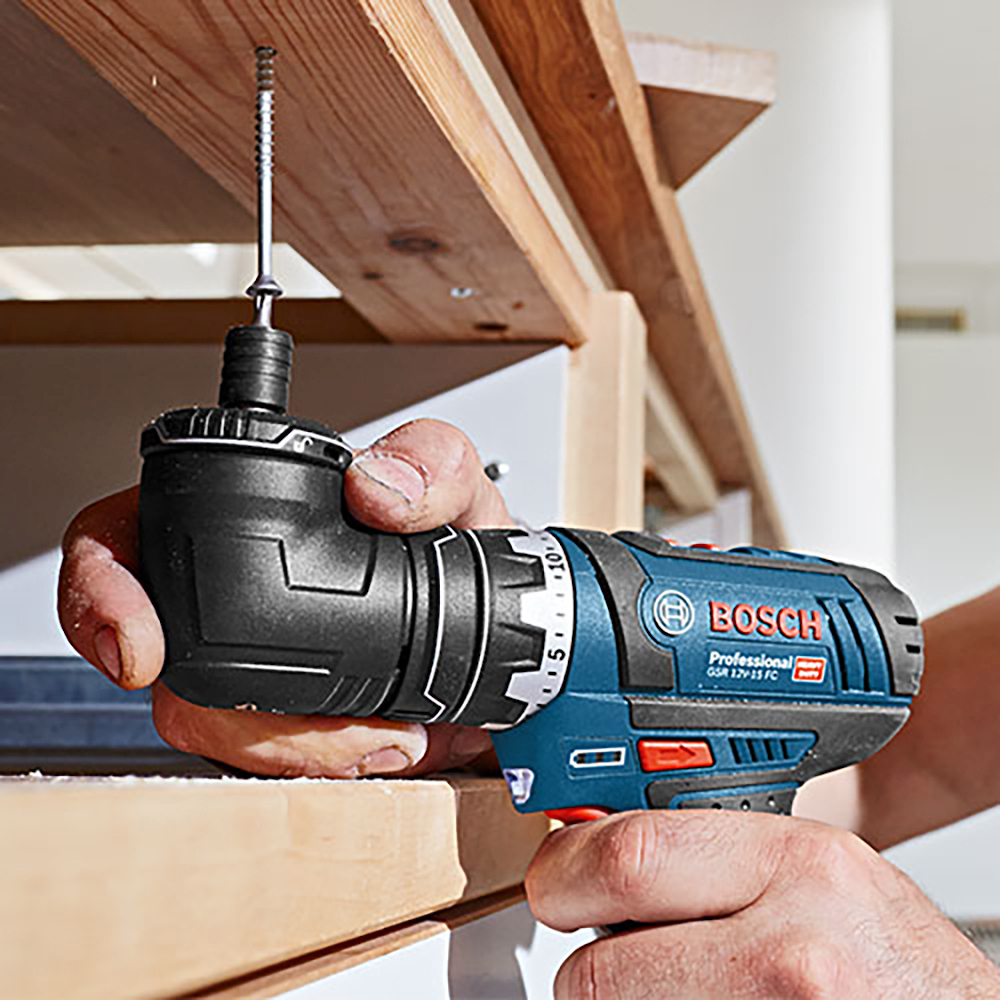 Taladro Atornillador Multifuncion Bosch GSR 12V-15 FC Flexiclick 12V 1.5AH con 2 Baterias y Cargador 