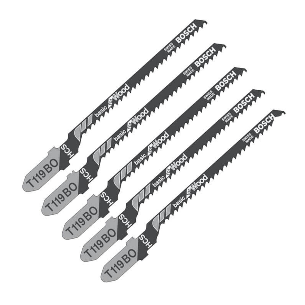 Hoja Sierra Caladora Bosch T119BO x 5u para Madera