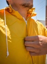 Capa DPS con Doble Puño Capucha Desmontable Cierre y Broche Amarillo XXL