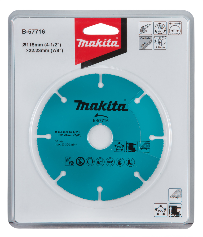 Disco de Carburo Makita Multiproposito 115mm