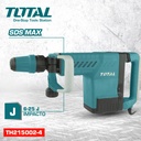 Martillo Demoledor 1500W 25J Total TH215002-4 con Maletin y Cinceles