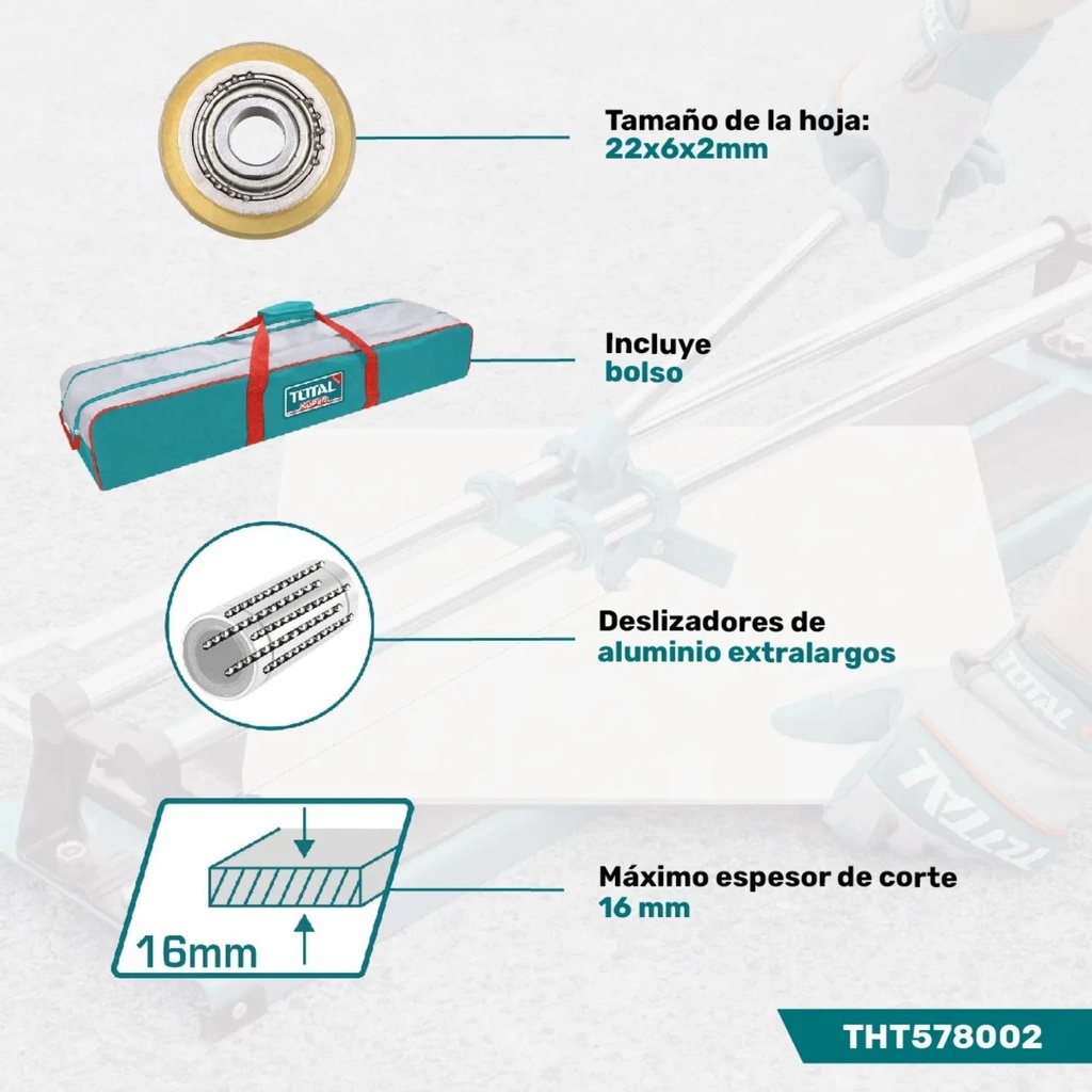 Corta Ceramica 800mm Total THT578002 + bolso