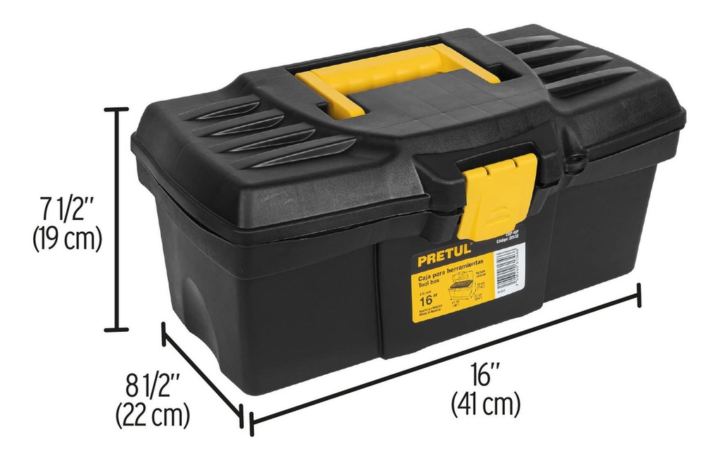 Caja Herramientas 16'' En Polipropileno - Pretul