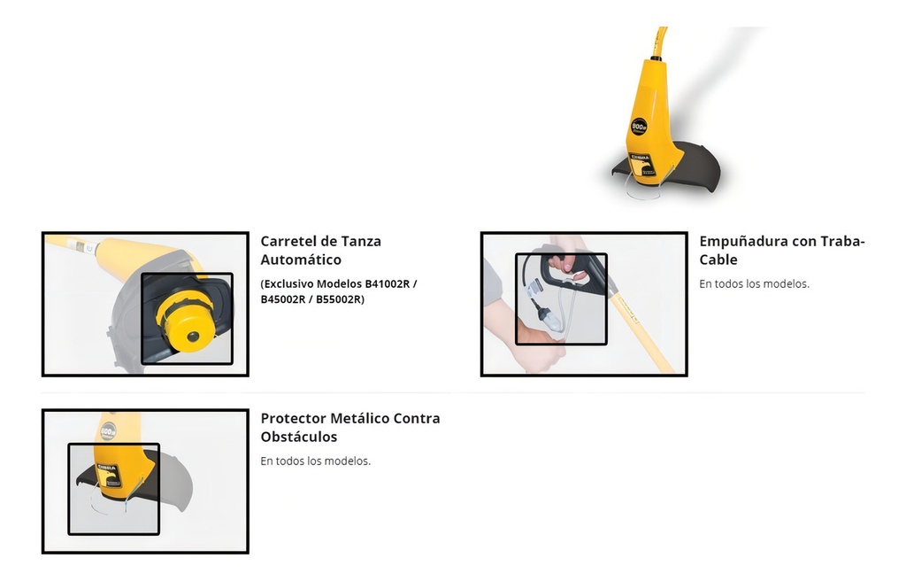 Bordeadora Dibra B55002re 900w Ancho Corte 320 Mm Amarillo