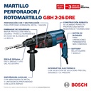Rotomartillo SDS PLUS Bosch GBH 2-26 DRE 800W 2.7J 2.7kgs V.V. 