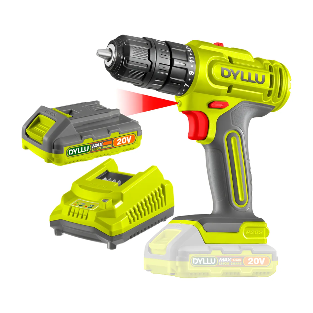 Combo Dyllu Amoladora + Rotomartillo + Atornillador 20V + Taladro 13mm