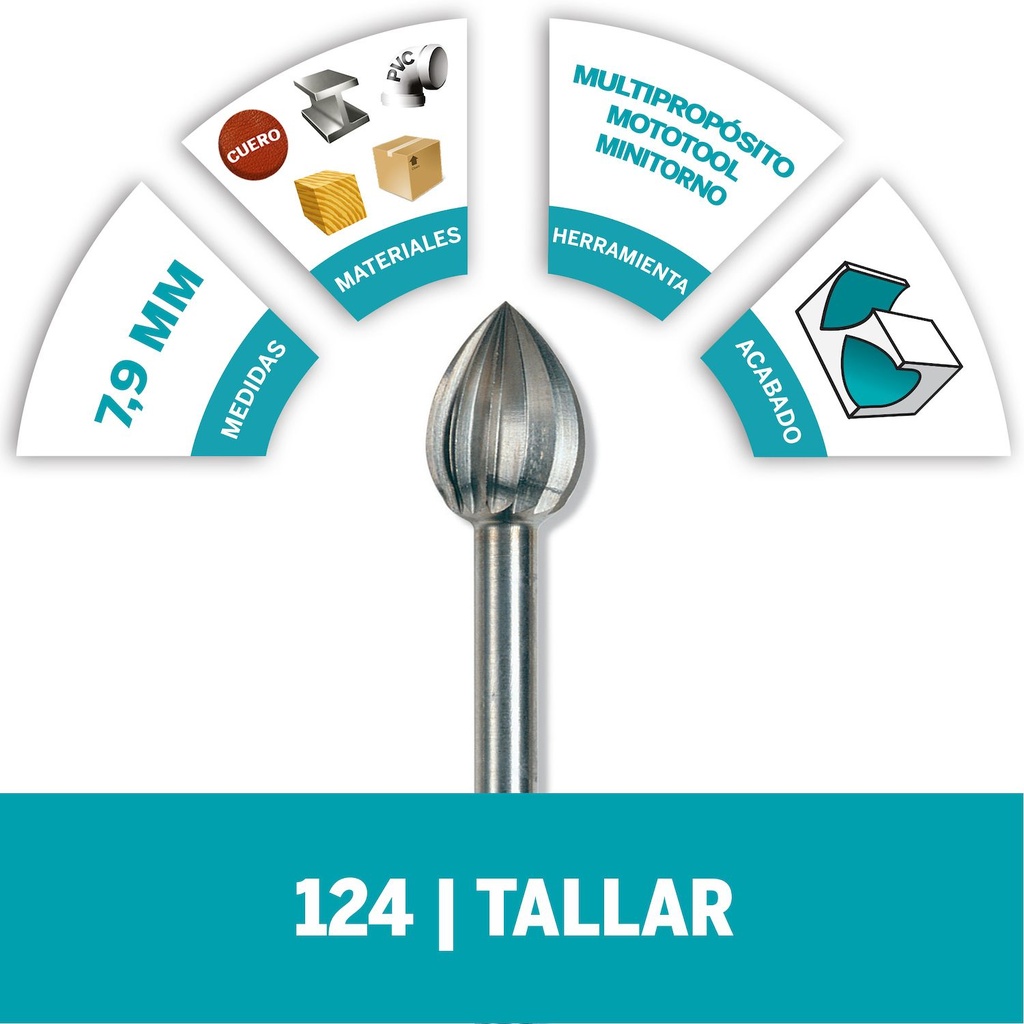 Fresa Dremel  Alta Velocidad Conica 5/16"