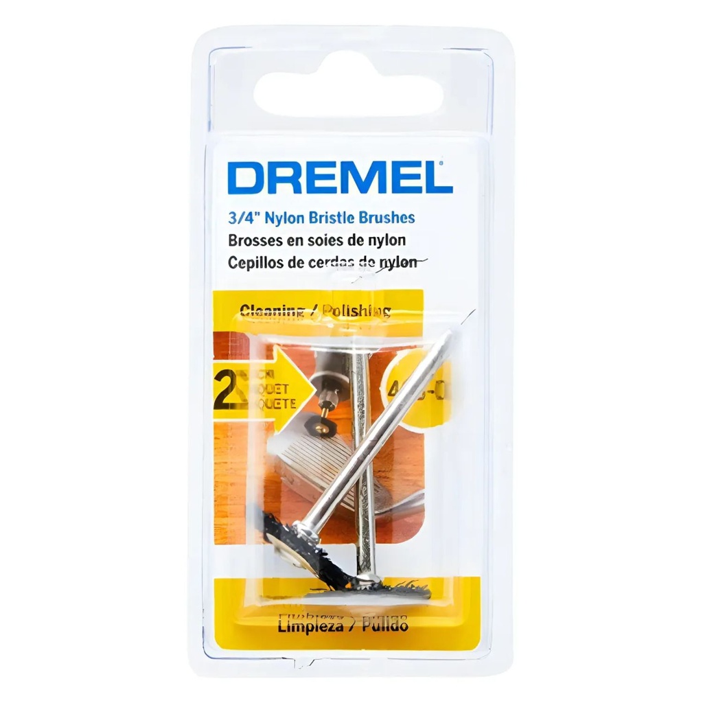 Cepillo De Cerda Dremel Recto 3/4  " Boq. 1/8" 