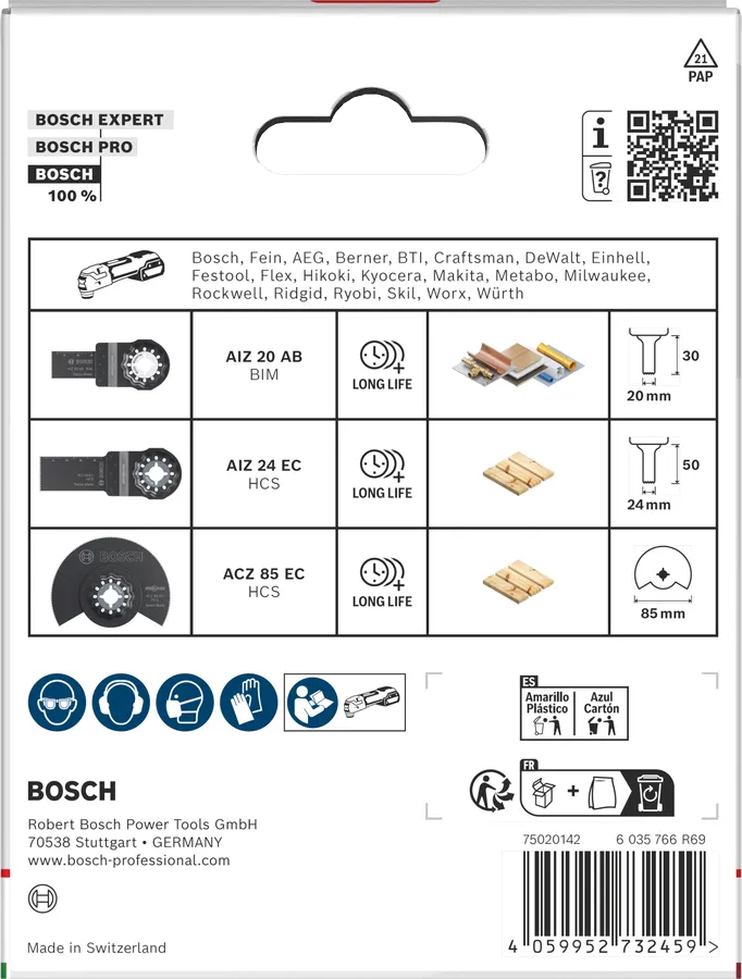 Juego Sierras Bosch GOP Madera y Metal