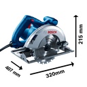 Sierra Circular Bosch GKS 20-65 7 1/4" 2000W