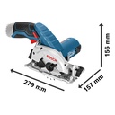 Sierra Circular a Bateria Bosch GKS 12V-26 12V Freedom Disco de 85mm Sin Carbones sin Baterias ni Cargador