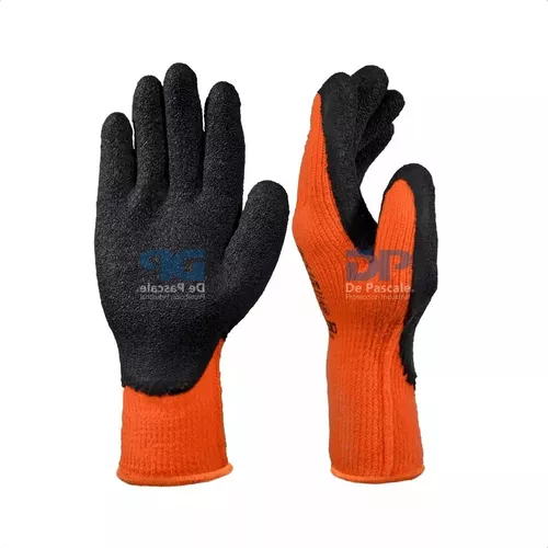 [DPS89175] Guante Tejido Talle 10 Sin Costura Recubrimiento Latex Naranja y Negro