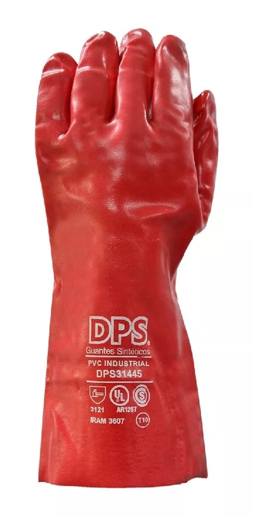 Guante DPS PVC Rojo 40cms @