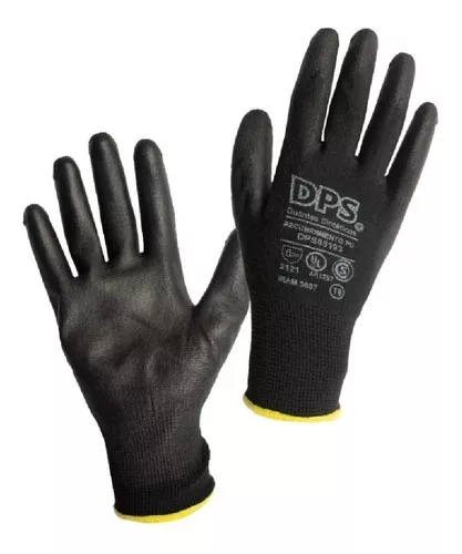 Guante sin Costura Talle 10 Recubrimiento en PU Espumado Negro 