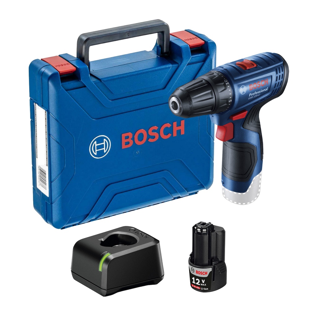 Taladro Atornillador Bosch GSR 120-LI 12V con 1 Bateria en Maletin 