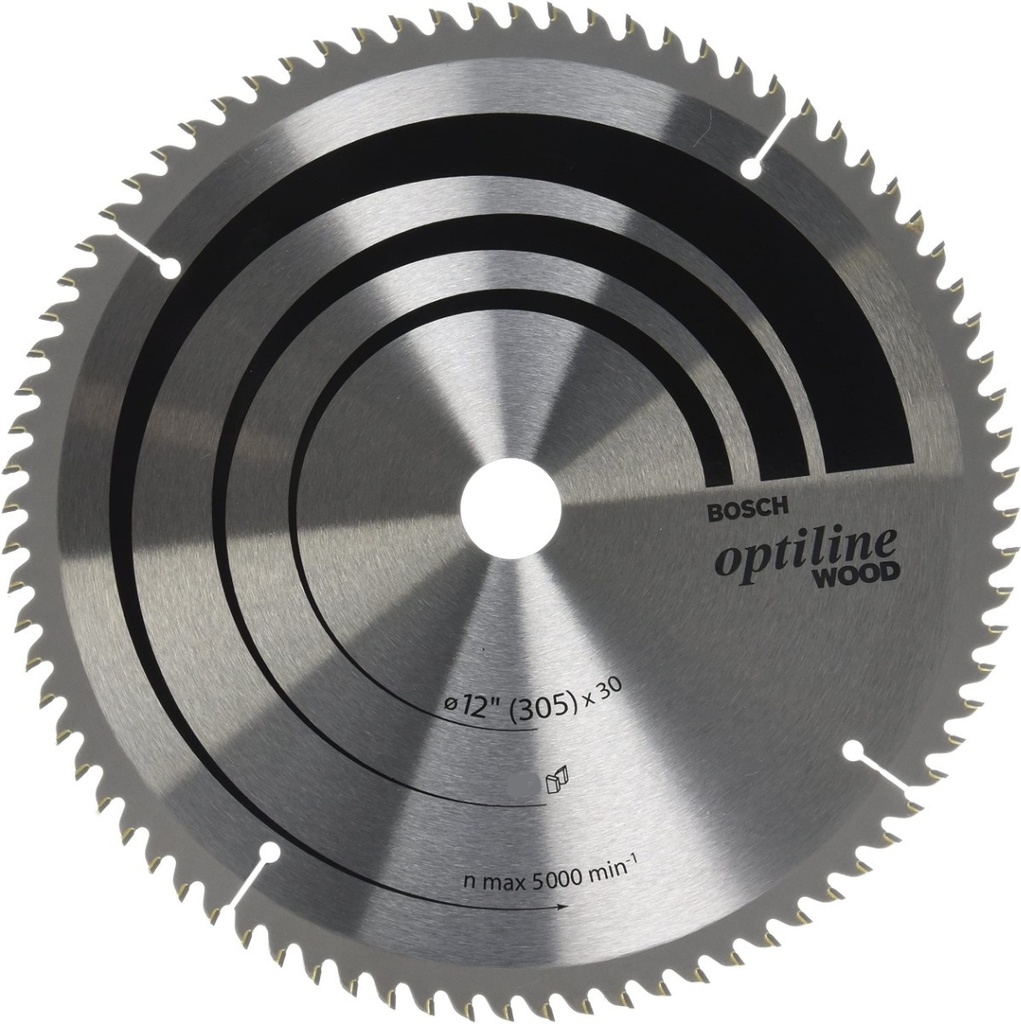 Hoja de Sierra Circular Bosch Optiline 12" 100 Dientes para Madera