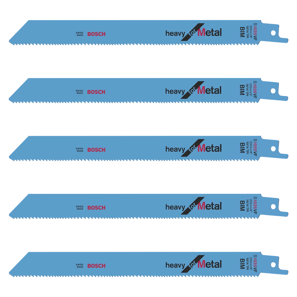 [2608656265] Hoja Sierra Sable Bosch S1025VF 200mm para Chapas Semigruesas y Gruesas x 5u.