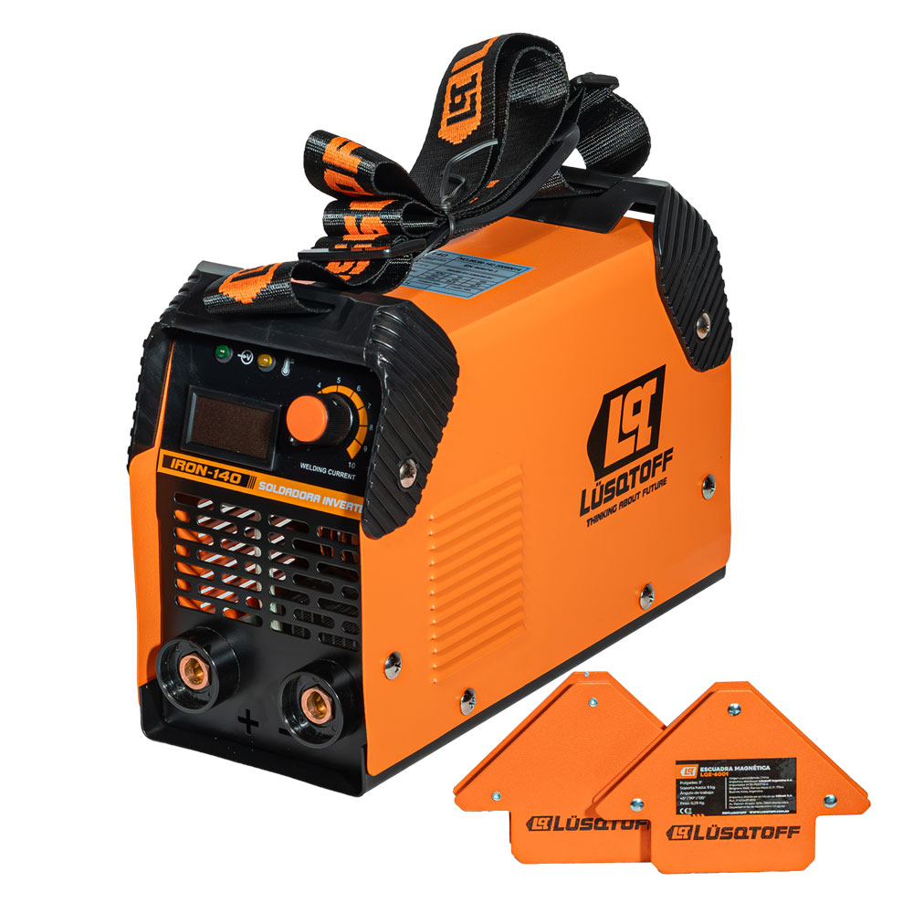 [MEGAIRON140] Soldadora Inverter Lusqtoff 10-120Amp con 2 Escuadras