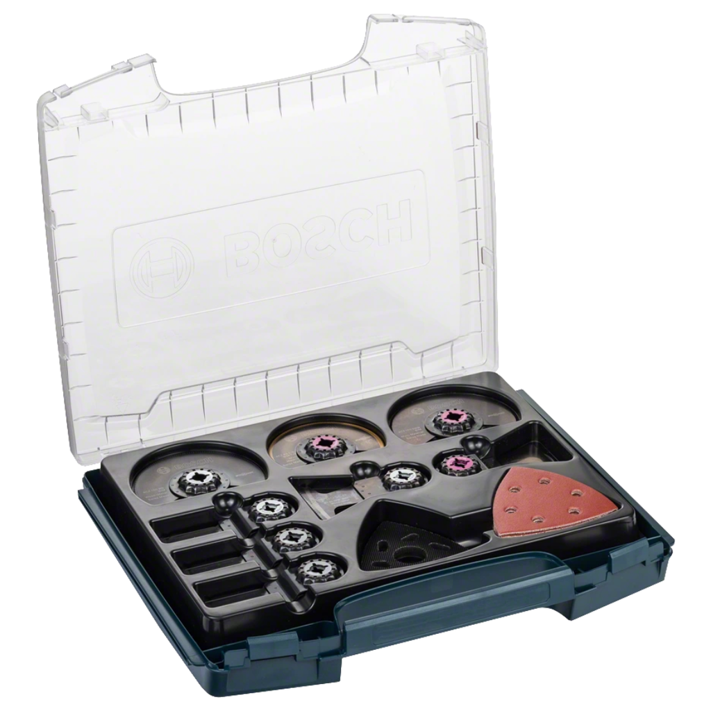 Juego de Hojas para Multicortadora Bosch de 34 Piezas Multimaterial con Maletin L-Boxx