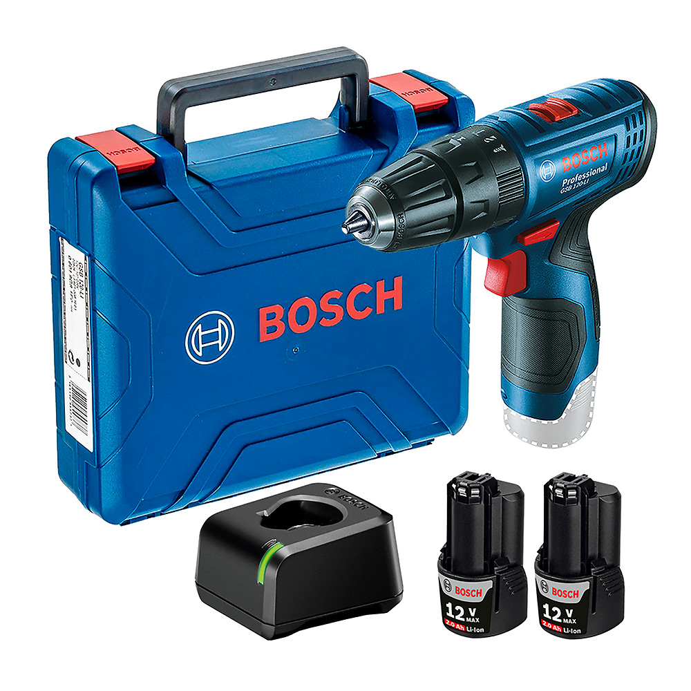 Taladro Atornillador Percutor Bosch GSB 120-LI 12V con 2 baterias y cargador