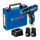 Taladro Atornillador Percutor Bosch GSB 120-LI 12V con 2 baterias y cargador