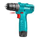 Taladro Atornillador Total TDLI1241-4 12V 10mm con 1 Bateria y Cargador 