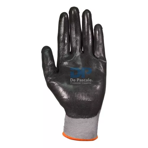 Guante DPS Tejido sin Costura G13 Talle 9 Recubrimiento Nitrilo Negro @