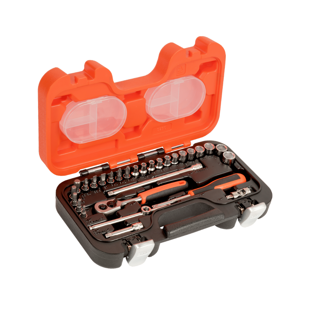 Juego de Bocallaves Bahco encastre 1/4" con accesorios 29 pz