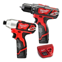 Combo Taladro + Atornillador Milwaukee 12v con cargador y 2 baterias
