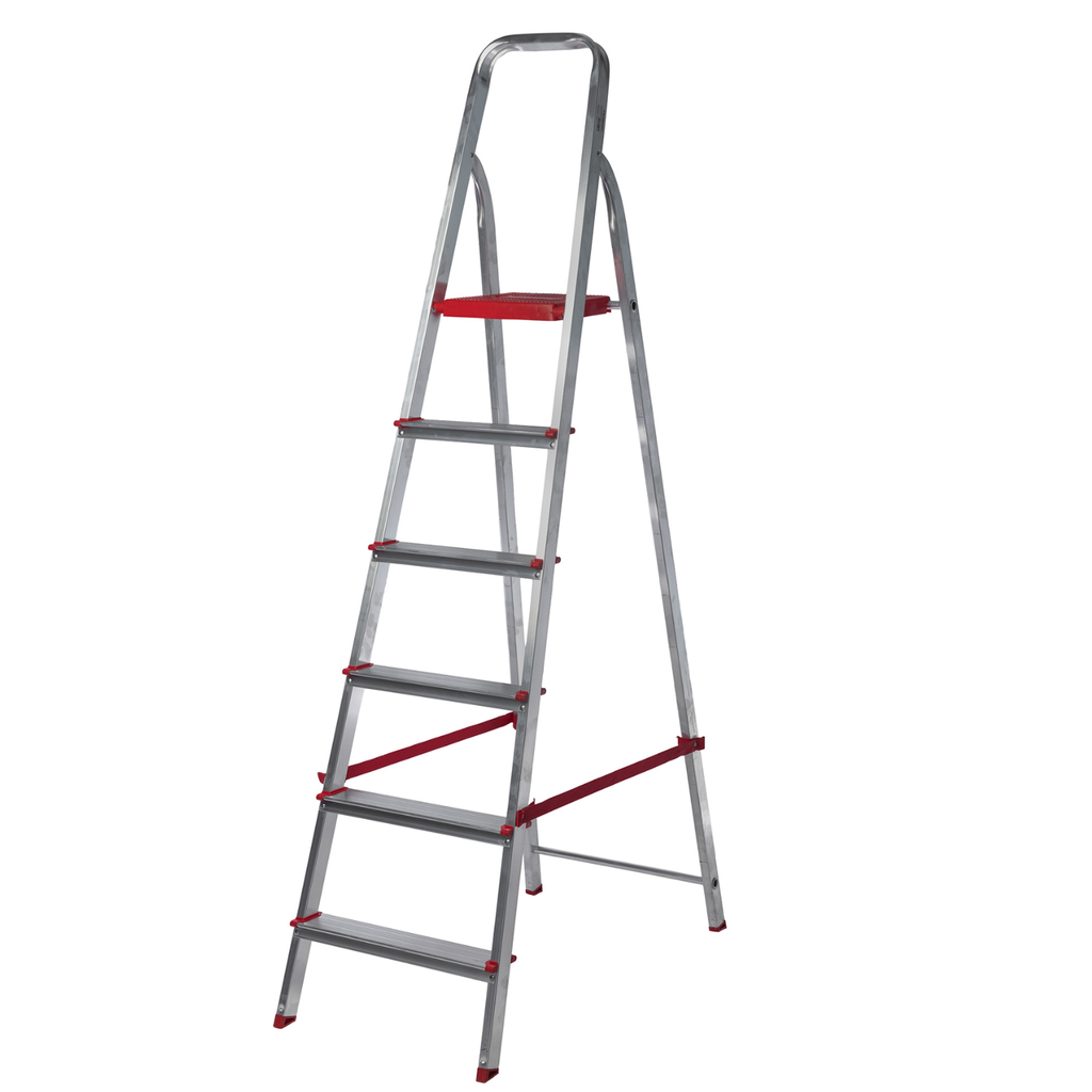 [ESL191-76] Escalera Plegable Aluminio Lusqtoff 6 Escalones