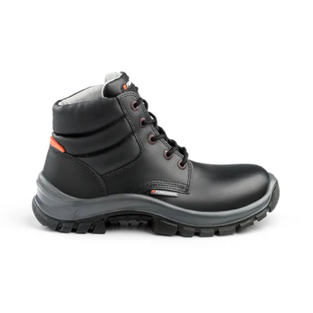 [STEELN36] Botin Funcional Steel Cuero Box Puntera Acero (Negro, 36)