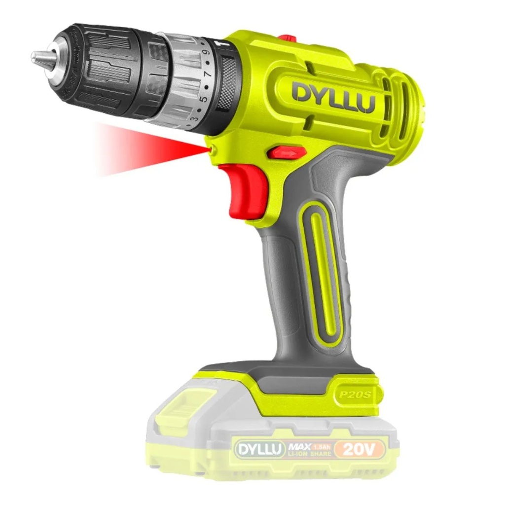 Taladro Atornillador Percutor a Bateria Dyllu 20V c/ Cargador y 1 Bateria 1.5AH DTCDP521-4