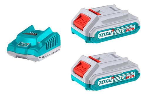 Kit de 2 Baterias y Cargador 2.0AH Total TFBCPK1222-4