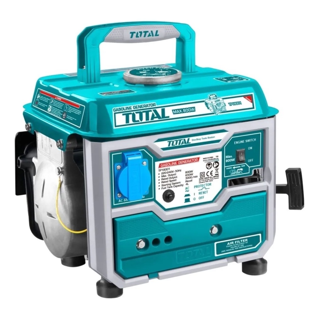 Generador 800W Arranque Manual Total TP18001-4
