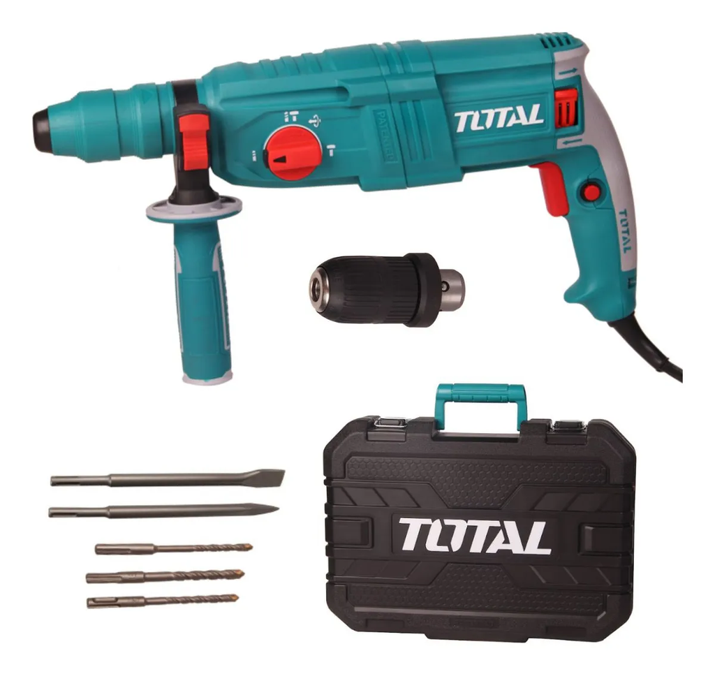 Rotomartillo SDS PLUS Total TH308268-24 800W con Mandril Intercambiable